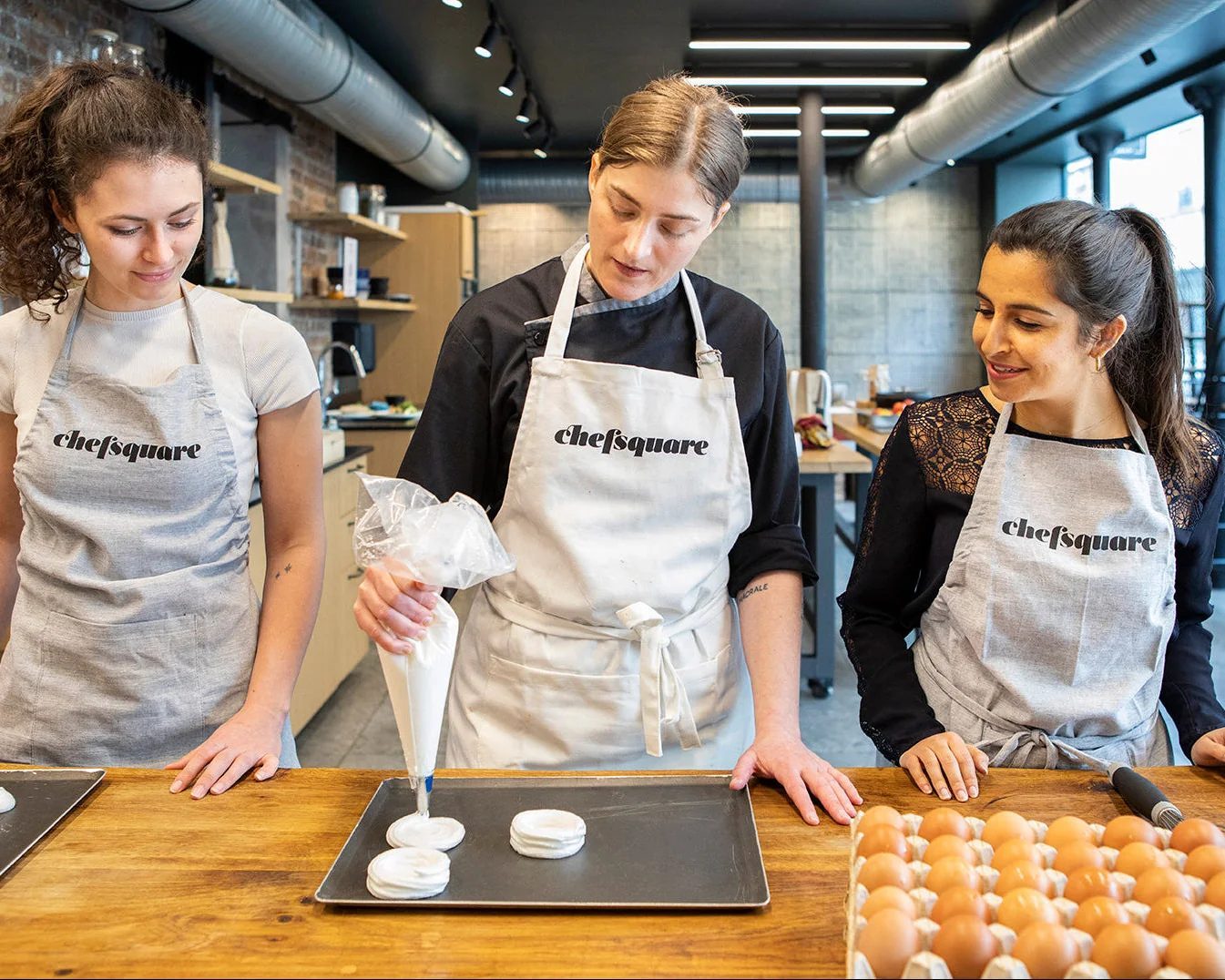 Students in a cooking class