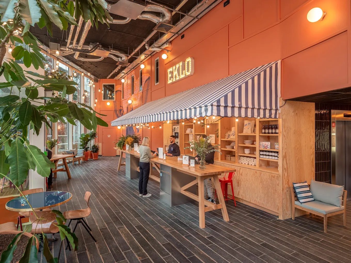 The Eklo lobby and reception