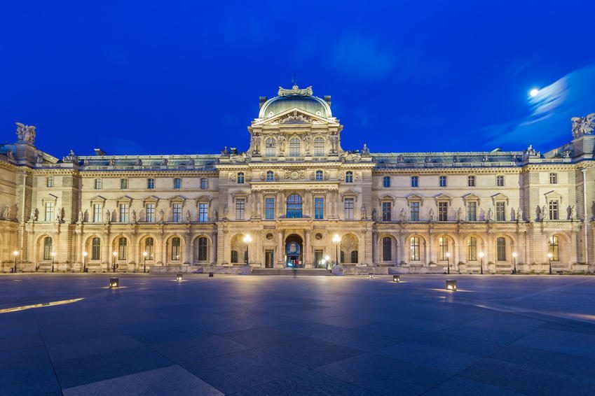 The Louvre at night